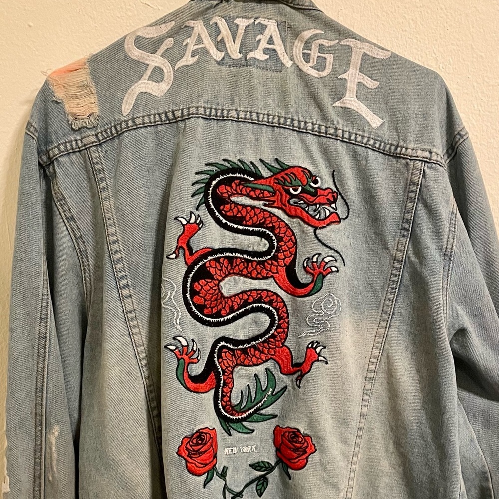 carbon denim jean jackets XXL mens